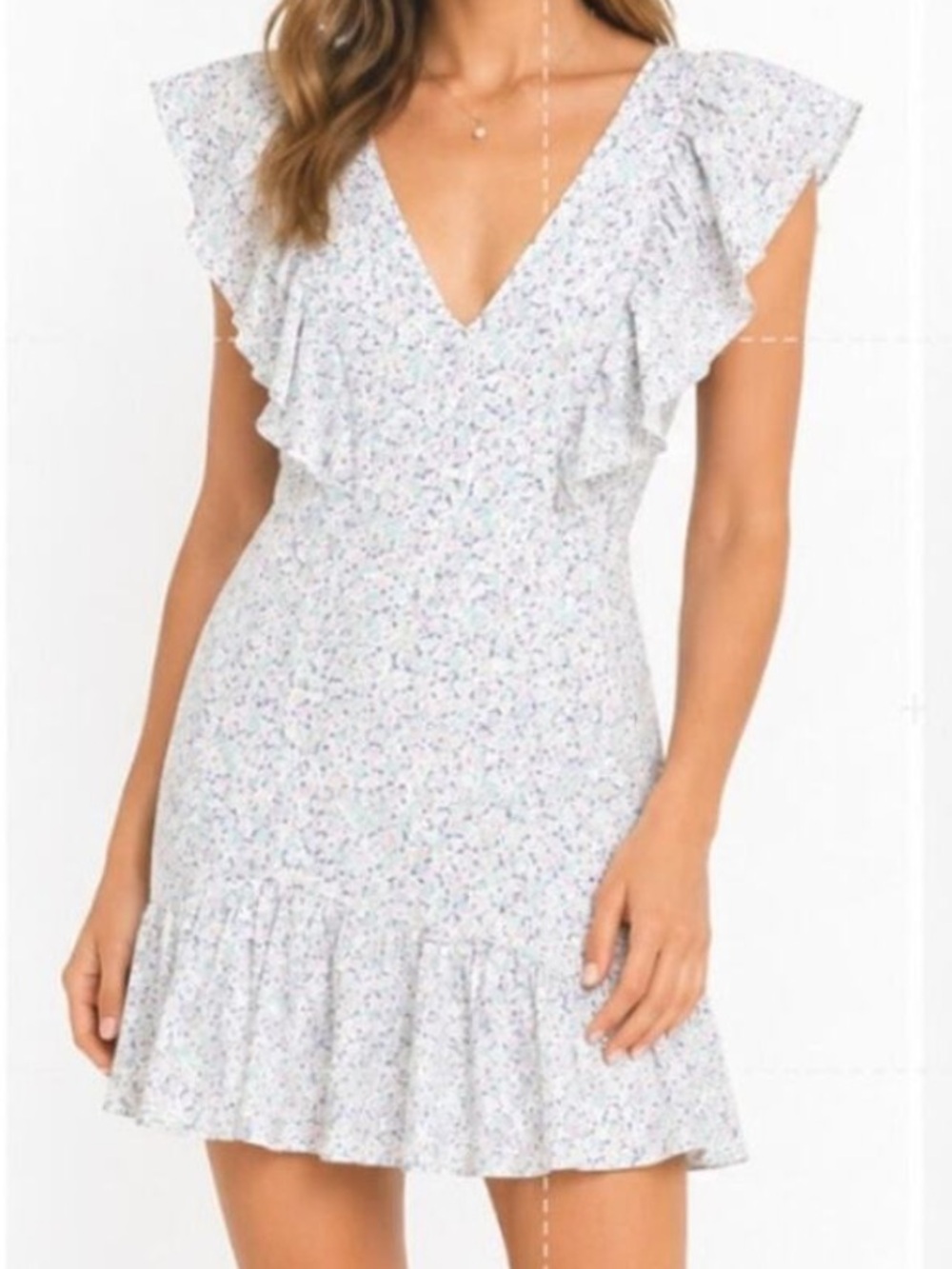 LoveShackFancy Alanis Dress Cornflower Size 6 NWT